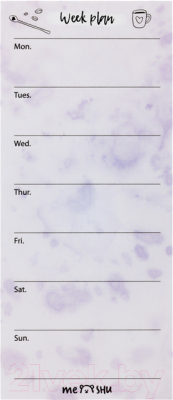 Блок для записей Meshu Color splash. Lilac week plan / MS_87750