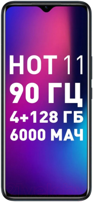 Смартфон Infinix Hot 11 4GB/128GB / X689F (черный)