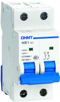 Выключатель автоматический Chint NB1-63 2P 20A 6кА B (R) / 179646 - 