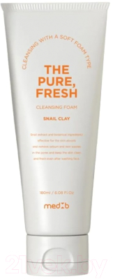 Пенка для умывания Med B The Pure Fresh Cleansing Foam Snail Clay (180мл)