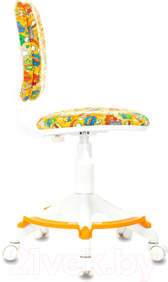 Кресло детское Бюрократ CH-W204/F (оранжевый бэнг/пластик белый)