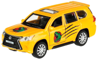 Автомобиль игрушечный Технопарк Lexus LX570 Динозавры / LX570-12DIN-YE - 