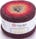 Пряжа для вязания Yarnart Flowers Alpaca 20% альпака, 80% акрил / 422 (940м, бордовый/красный/серый) - 