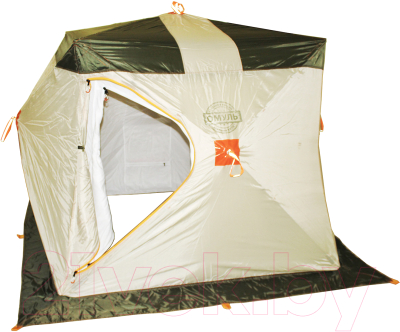 Палатка Митек Омуль Куб 1 Люкс (хаки/бежевый)
