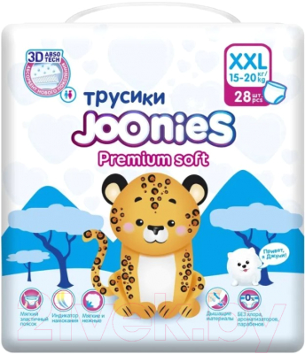 Подгузники-трусики детские Joonies Premium Soft XXL 15-20кг (28шт)