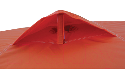 Палатка Митек Нельма-Куб 4 Люкс Профи (оранжевый бежевый/изумрудный)
