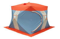 Палатка Митек Нельма Куб 3 (оранжевый белый/хаки) - 