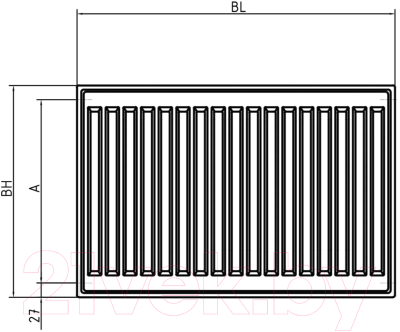 Радиатор стальной Brugman Tип 11 500x61x1100 / FEV110501101RBY (нижнее подключение)