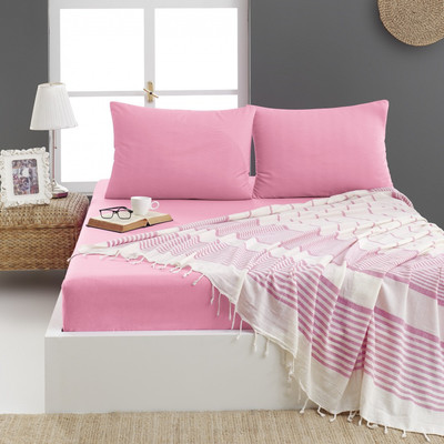 

Простыня с наволочками, На резинке 100x200(+33см)/50x70(1) /Р 902 v10 Pink