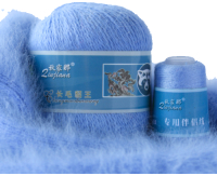 Пряжа для вязания ХоббиБум Пух Норки 825 (голубой) - 