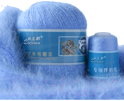 Пряжа для вязания ХоббиБум Пух Норки 825 (голубой)