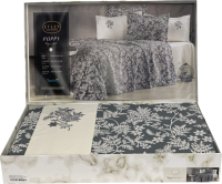 Набор текстиля для спальни Karven Poppy пике евро / Y 902  (антрацит) - 
