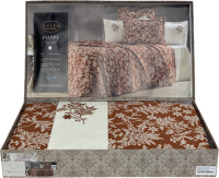 Набор текстиля для спальни Karven Poppy пике евро / Y 902 (кирпичный) - 
