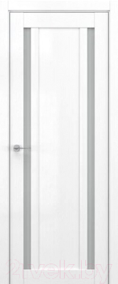 Дверь межкомнатная Deform V13 ДО 60x200 (вайт вуд/стекло матовое)