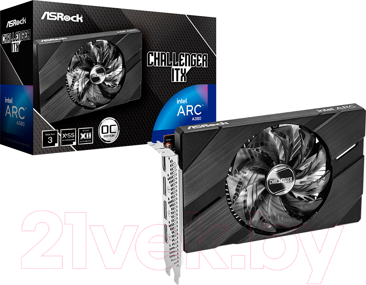 Видеокарта AsRock Intel Arc A380 Challenger ITX 6GB OC (A380 CLI 6GO) — фото 5