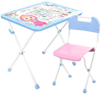 Комплект мебели с детским столом Ника Маша и Медведь с азбукой / ММД1/МА - 