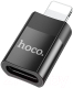 Адаптер Hoco UA17 iP Male 0 Type-C female USB2.0 (черный) - 
