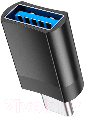 Адаптер Hoco UA17 Type-C male - USB female USB3.0 (черный)