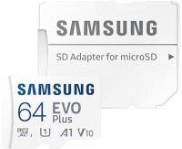 Карта памяти Samsung EVO Plus MicroSDXC 64GB + адаптер (MB-MC64KA/CN) - 
