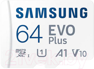 Карта памяти Samsung EVO Plus MicroSDXC 64GB + адаптер (MB-MC64KA/CN)