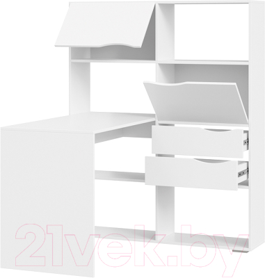 Письменный стол ТриЯ Тип 7 (белый ясень)