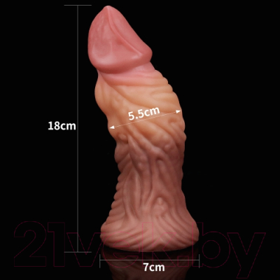 Изображение товара Фаллоимитатор LoveToy Dual Layered Platinum Silicone Plug / LV411017