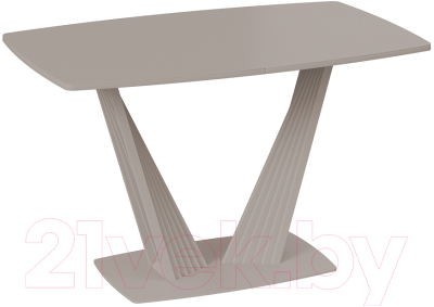 Обеденный стол ТриЯ Фабио тип 1 раздвижной (капучино матовый/стекло матовое капучино)