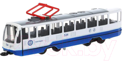 Трамвай игрушечный Технопарк TRAM71403-18SL-BUWH