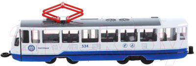 Трамвай игрушечный Технопарк TRAM71403-18SL-BUWH