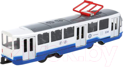 Трамвай игрушечный Технопарк TRAM71403-18SL-BUWH