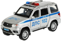 Масштабная модель автомобиля Технопарк UAZ Патриот Полиция / PATRIOT-124SL-POL-GY - 