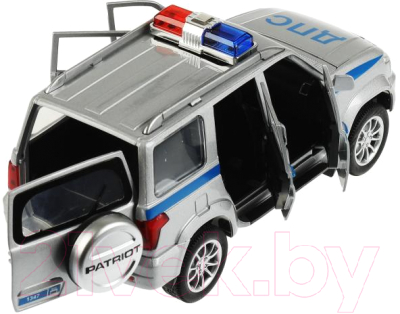 Масштабная модель автомобиля Технопарк UAZ Патриот Полиция / PATRIOT-124SL-POL-GY