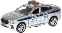 Автомобиль игрушечный Технопарк BMW X6 MK3 G06 Полиция / X6-12SLPOL-SR - 