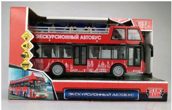 Автобус игрушечный Технопарк Экскурсионный автобус / WY916A-R-RED