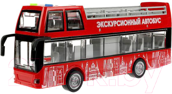 Автобус игрушечный Технопарк Экскурсионный автобус / WY916A-R-RED