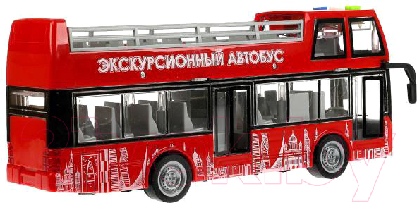 Автобус игрушечный Технопарк Экскурсионный автобус / WY916A-R-RED