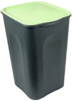 Контейнер для мусора Verde Квадратный (43л, с крышкой, оливковый) - 