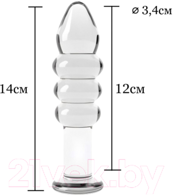 Пробка интимная LoveToy Glass Romance / GS15Clear