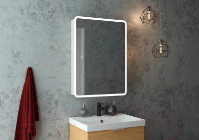 Шкаф с зеркалом для ванной Континент Emotion 50x80