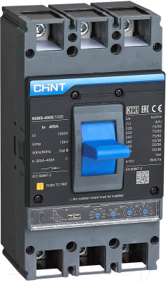 Выключатель автоматический Chint NXMS-400H 3P 400А 70кА / 845726