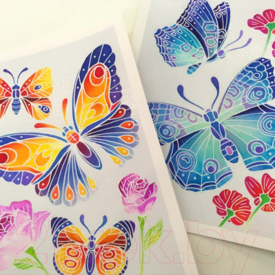 Набор для творчества SentoSphere Aquarellum Цветы и бабочки / 6500