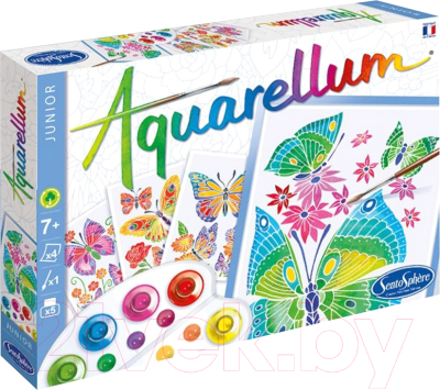 Набор для творчества SentoSphere Aquarellum Цветы и бабочки / 6500