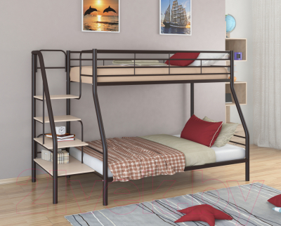 Двухъярусная кровать Формула мебели Толедо-1 / Т1.4 (коричневый)