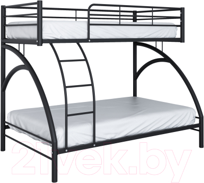 Двухъярусная кровать Формула мебели Виньола-2 / В2.5 (черный)