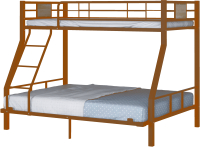 Двухъярусная кровать Формула мебели Гранада-1 140 / Г1.4.140 (коричневый) - 
