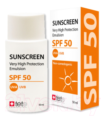 Крем солнцезащитный TETe Cosmeceutical Sunscreen SPF50 (50мл)