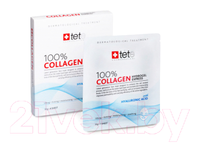Набор масок для лица TETe Cosmeceutical Экспресс-уход Box 100% Collagen Hydrogel Mask (4шт)