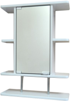 Шкаф с зеркалом для ванной Гамма 10/1м (белый, левый) - 