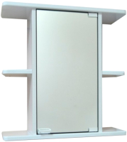 Шкаф с зеркалом для ванной Гамма 10м (белый, правый) - 