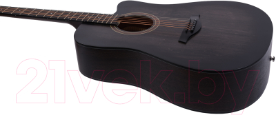 Акустическая гитара Rockdale Дредноут с вырезом Aurora D1 C BK / A112953 (полупрозрачный черный)